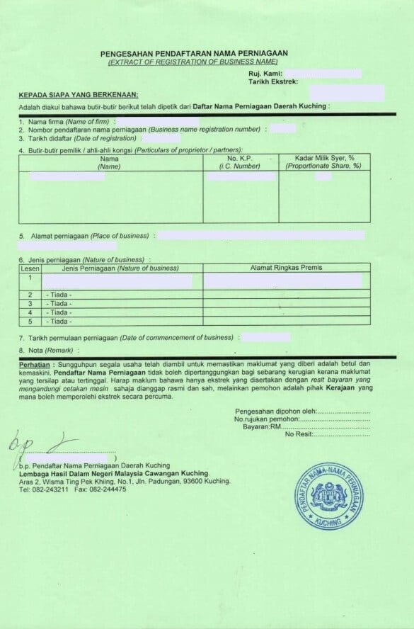 Sarawak Business License 2