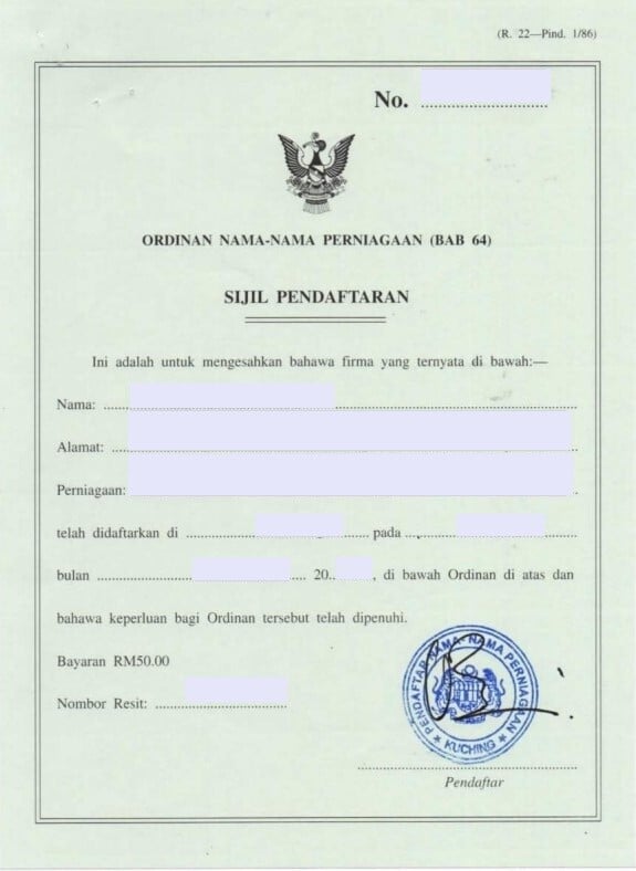 Sarawak Business License