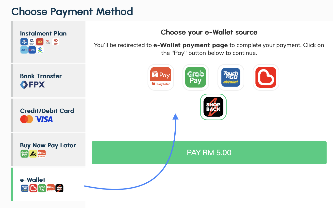 How to enable e-wallet payments